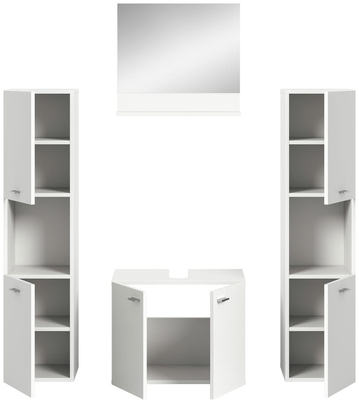 KOPALNICA  bela  - srebrne barve/bela, Moderno, umetna masa/steklo (117cm) - MID.YOU
