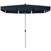 SLUNEČNÍK 180/120 cm - barvy stříbra/antracitová, Konvenční, kov/textil (180/120cm) - Ambia Garden