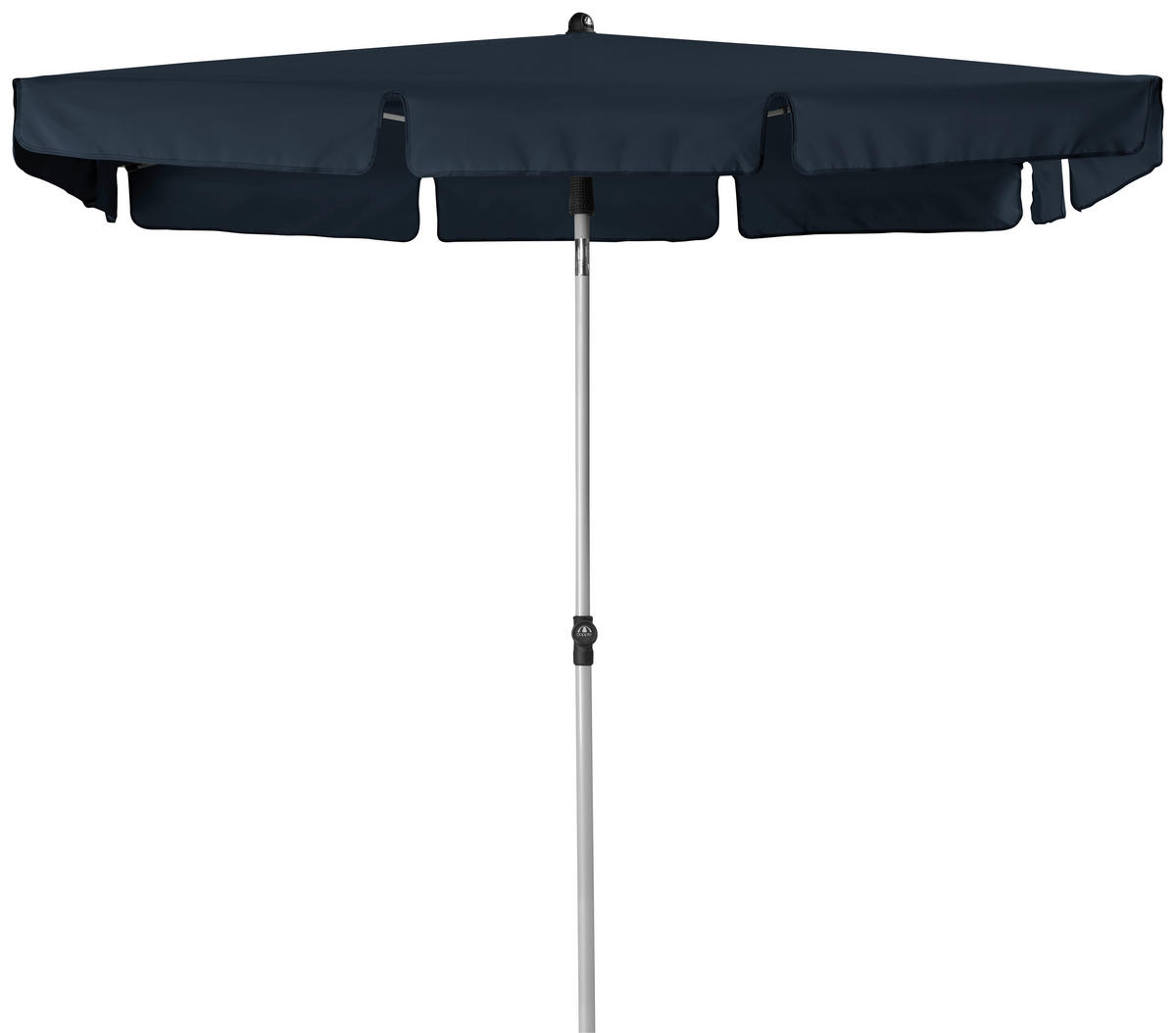 SLUNEČNÍK 180/120 cm - barvy stříbra/antracitová, Konvenční, kov/textil (180/120cm) - Ambia Garden