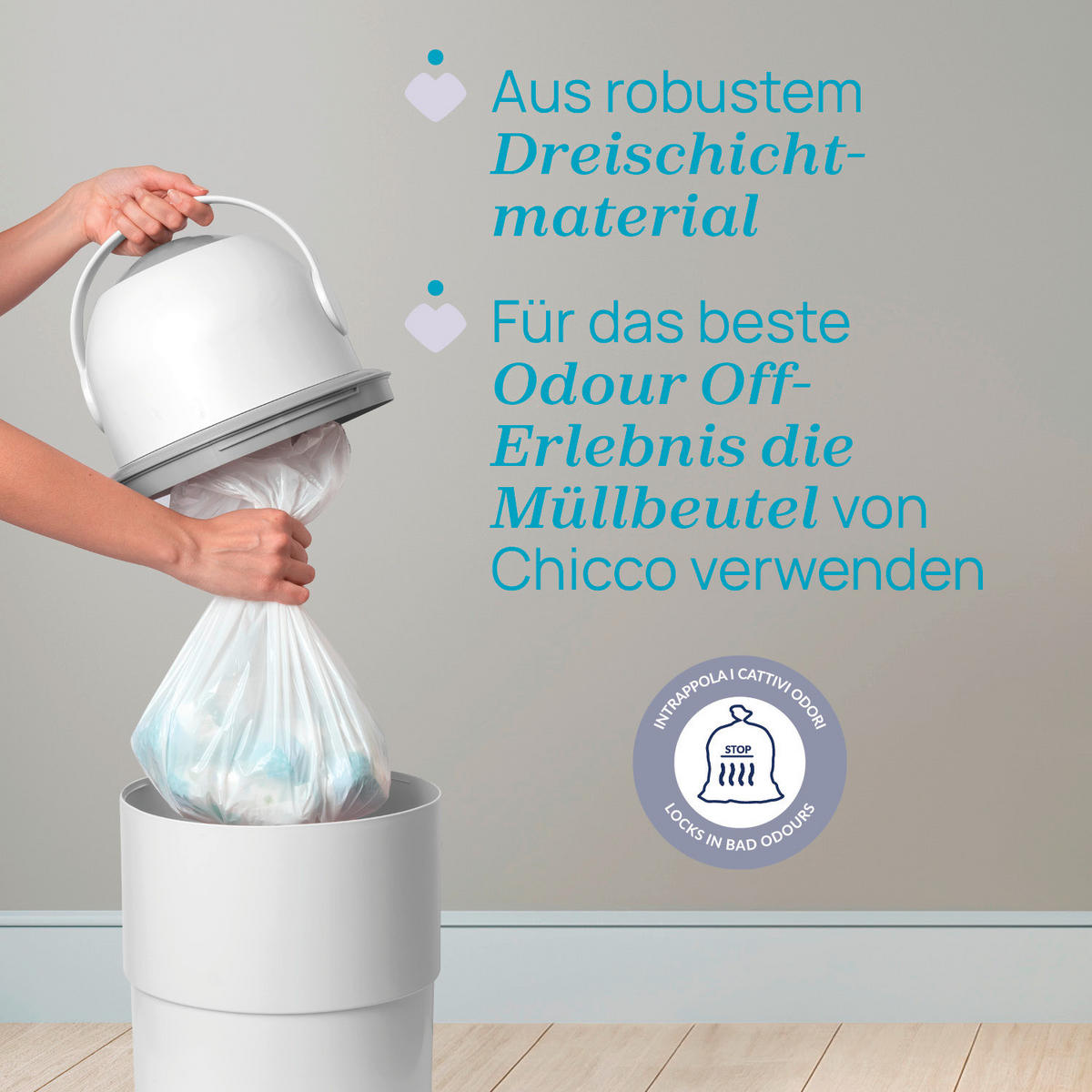WINDELEIMER  - Transparent, Basics, Kunststoff (48/65cm) - Chicco