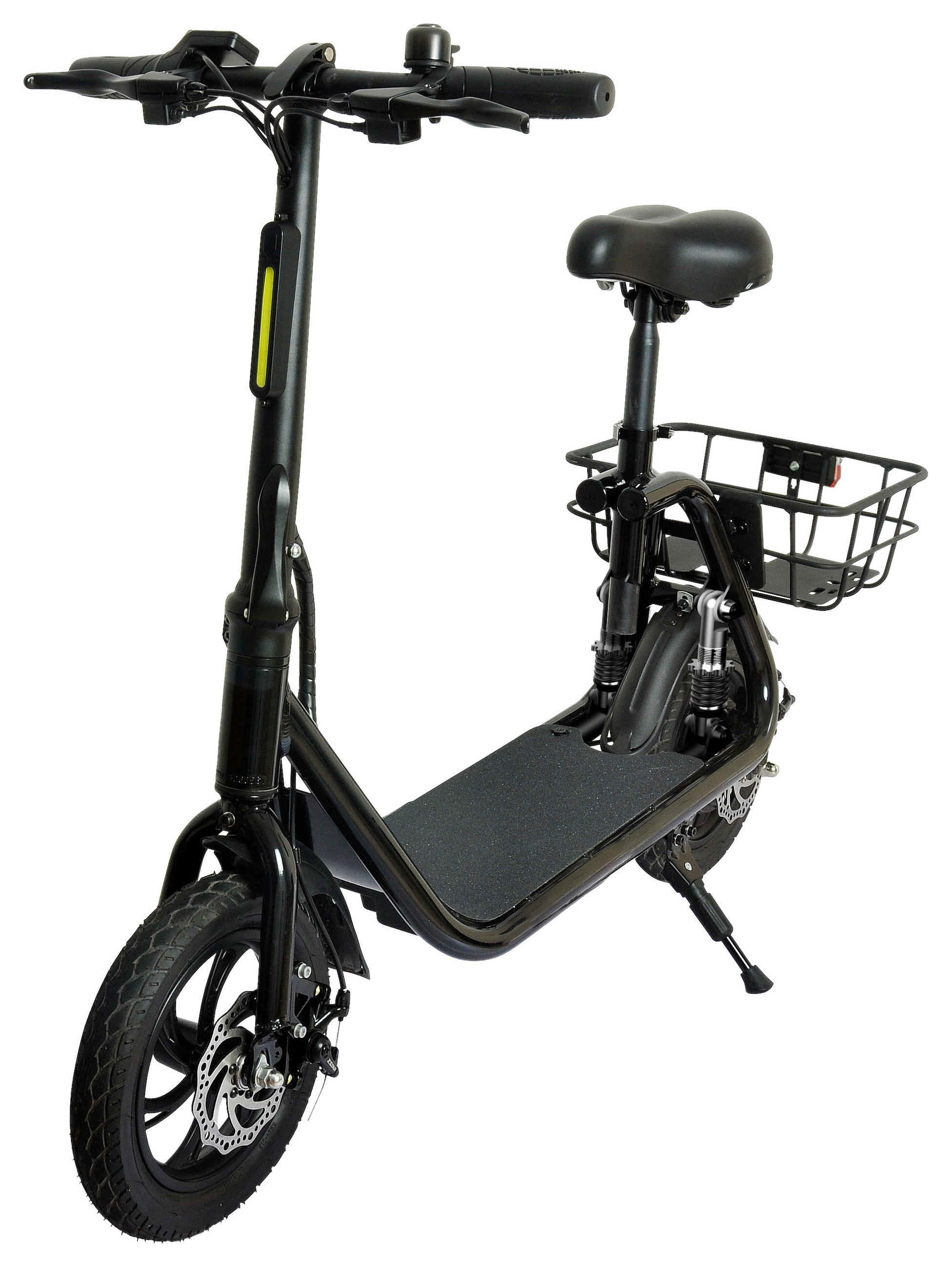 E-KLAPPSCOOTER EKS 77, SCHWARZ - Schwarz, KONVENTIONELL, Kunststoff/Metall (127/48/97cm)