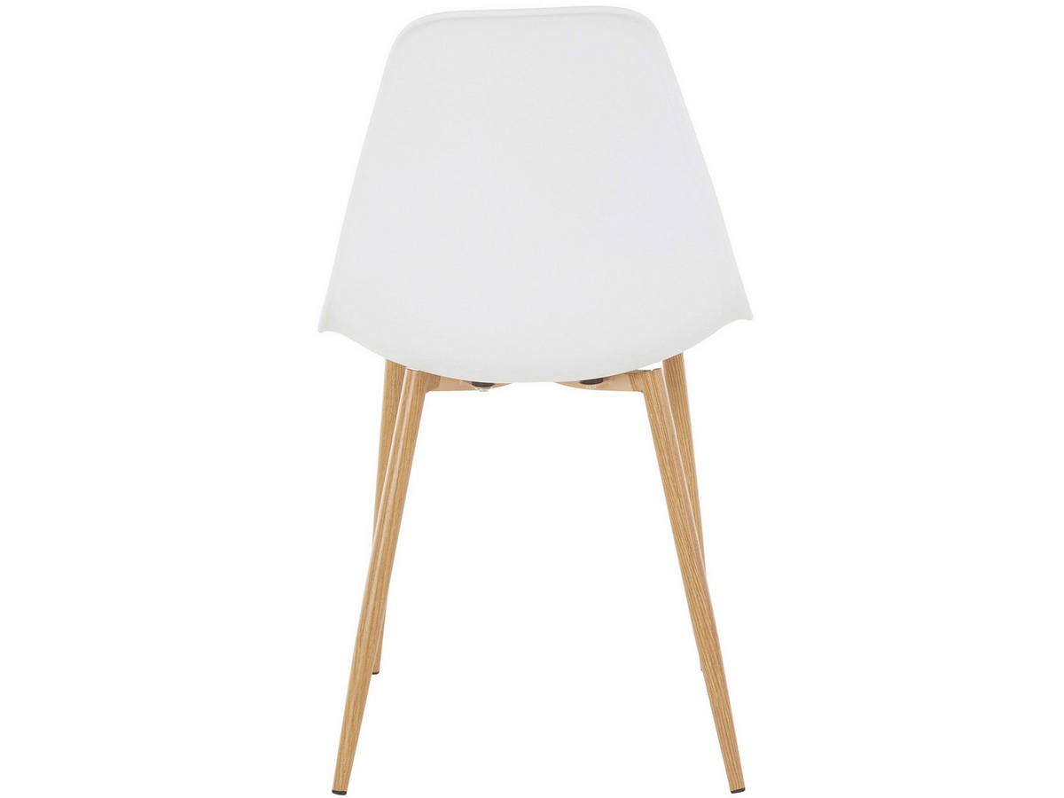 STUHL-SET 2 Stück gastro- und objekttauglich   - Eichefarben/Weiß, Design, Kunststoff/Metall (44/87/52cm) - MID.YOU