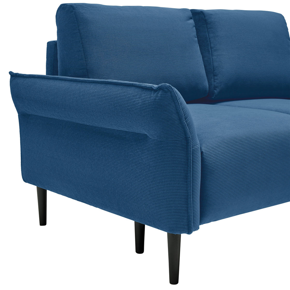 2-SITS SOFFA i textil kunglig blå  - kunglig blå/svart, Modern, trä/textil (150/85/92cm) - MID.YOU