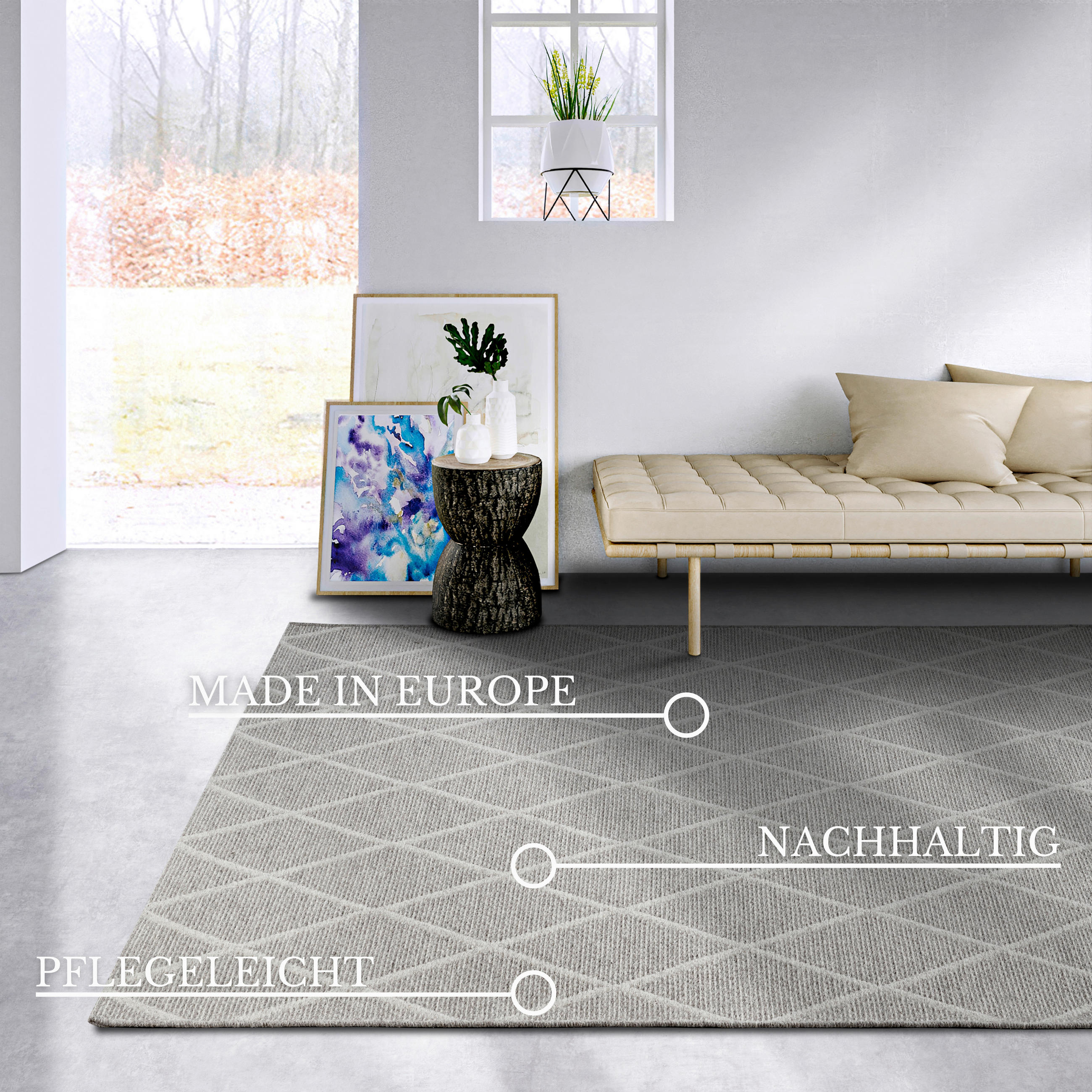 WEBTEPPICH 160/230 cm Kollektion 1843 Grau, Beige  - Beige/Grau, Basics, Kunststoff/Textil (160/230cm) - Villeroy & Boch