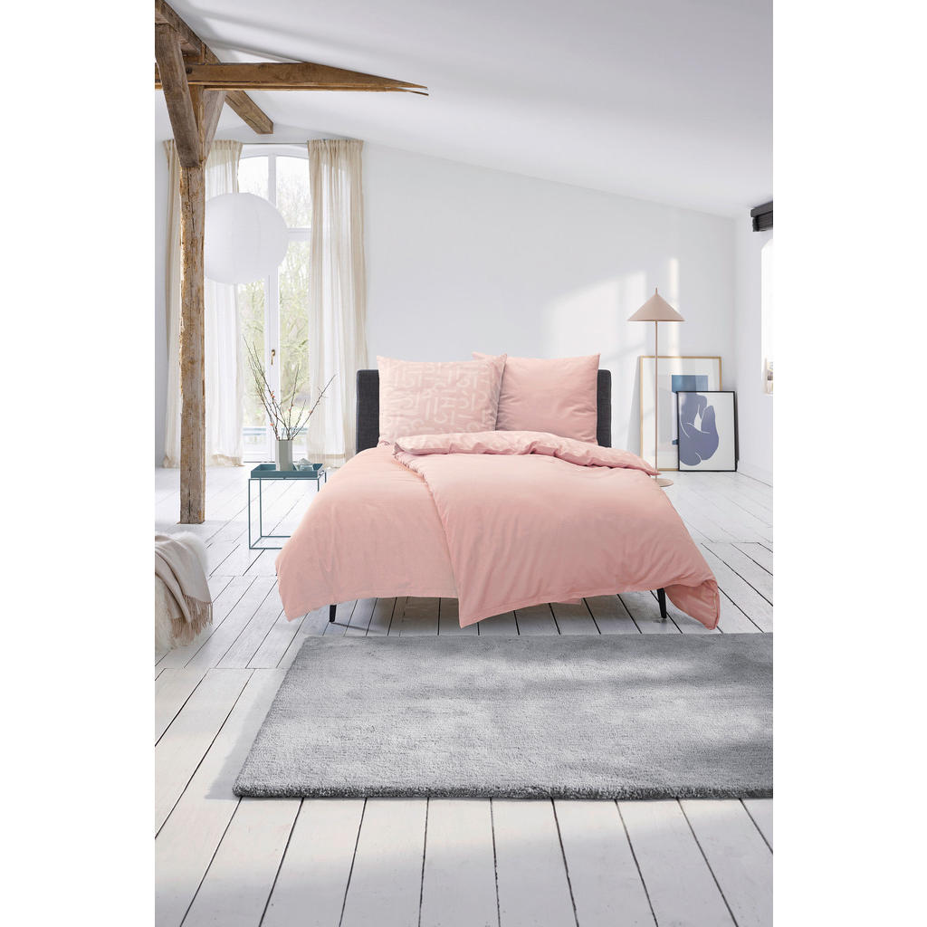 Thumbnail - Esprit Wendebettwäsche E-ScatterBig, Creme, Rosa, Altrosa, Textil, Uni, 155x220 cm, Oeko-Tex® Standard 100, BCI (Better ...