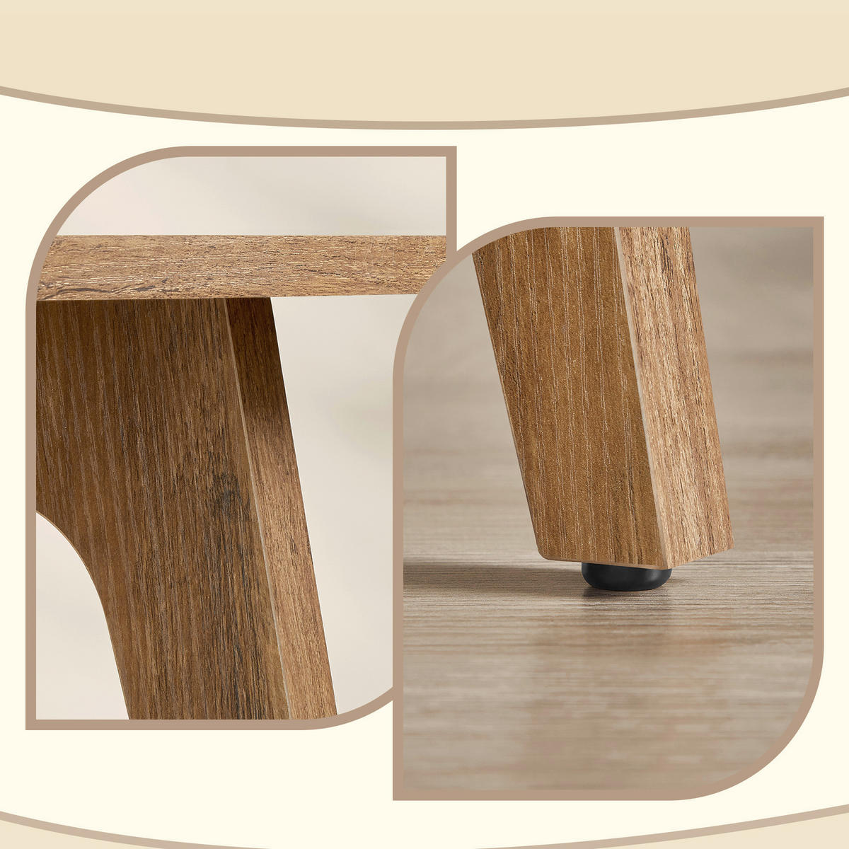 COUCHTISCH 80/80/45 cm rund Eichefarben einfacher Aufbau  - Eichefarben, Trend, Holzwerkstoff (80/80/45cm) - Boxxx