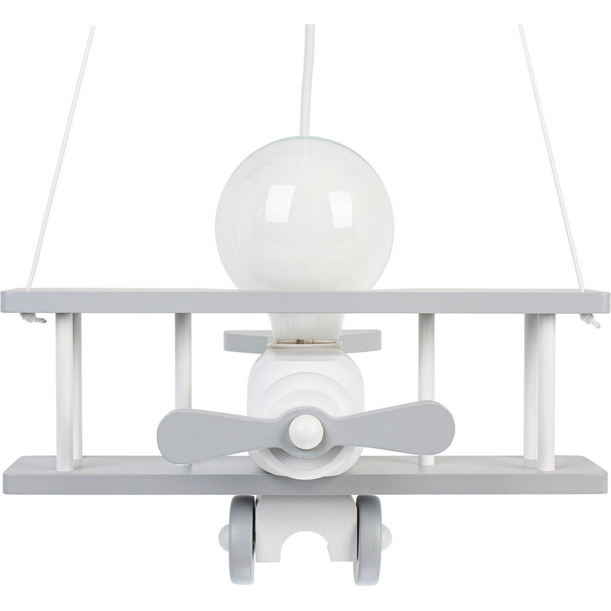 KINDERHÄNGELEUCHTE 29/31/75 cm   - Weiß/Grau, KONVENTIONELL, Holz (29/31/75cm)