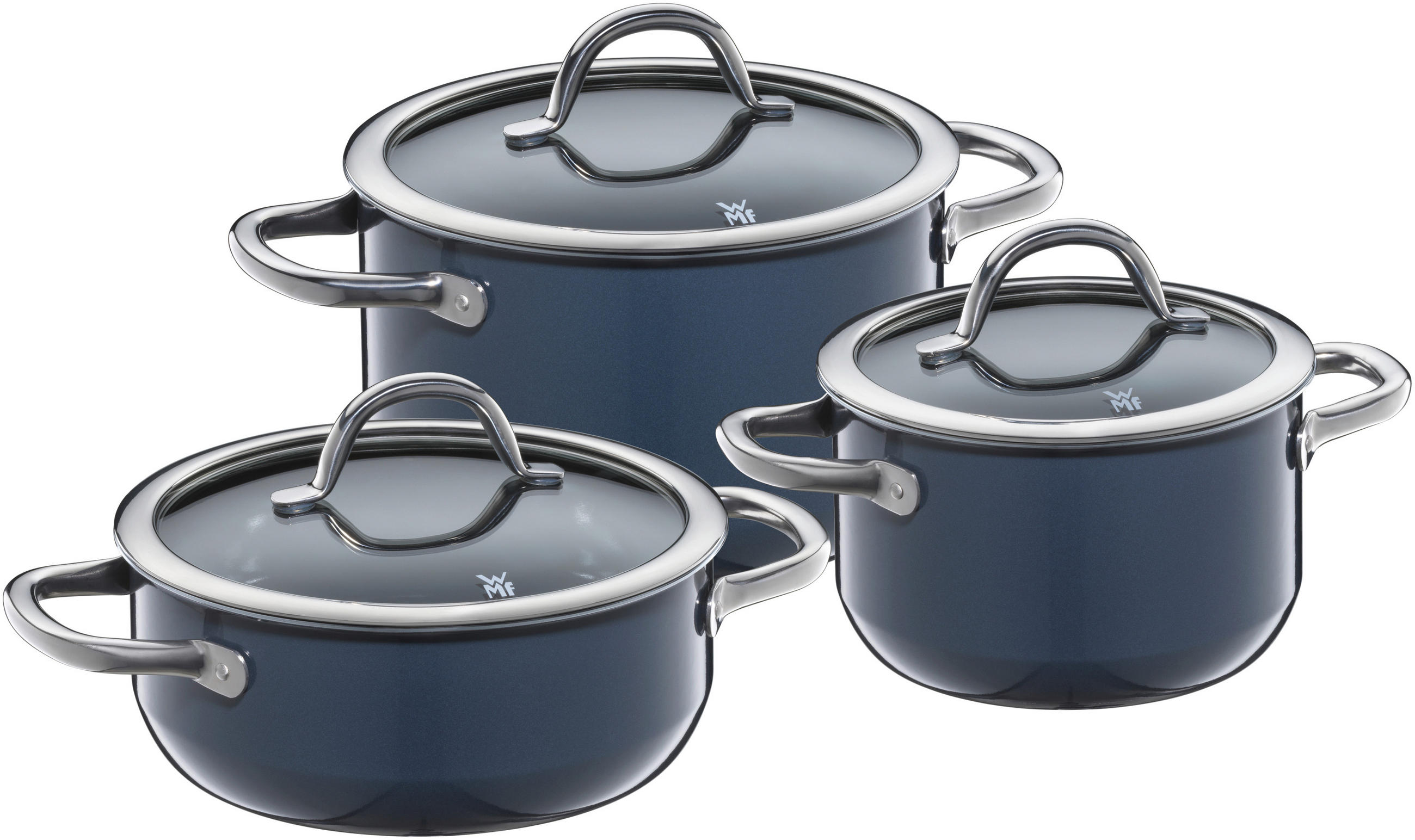 KOCHTOPFSET WMF Fusiontec 3-teilig  - Basics, Glas/Metall - WMF