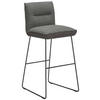 BARHOCKER in Metall, Textil Grau, Schwarz, Hellgrau  - Hellgrau/Schwarz, Design, Textil/Metall (51/107/59cm) - Dieter Knoll