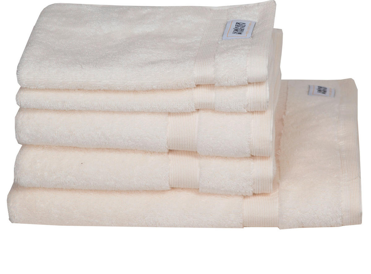 FROTTIERSET SW-Cuddly Weiß 6-teilig  - Weiß, Basics, Textil - Schöner Wohnen