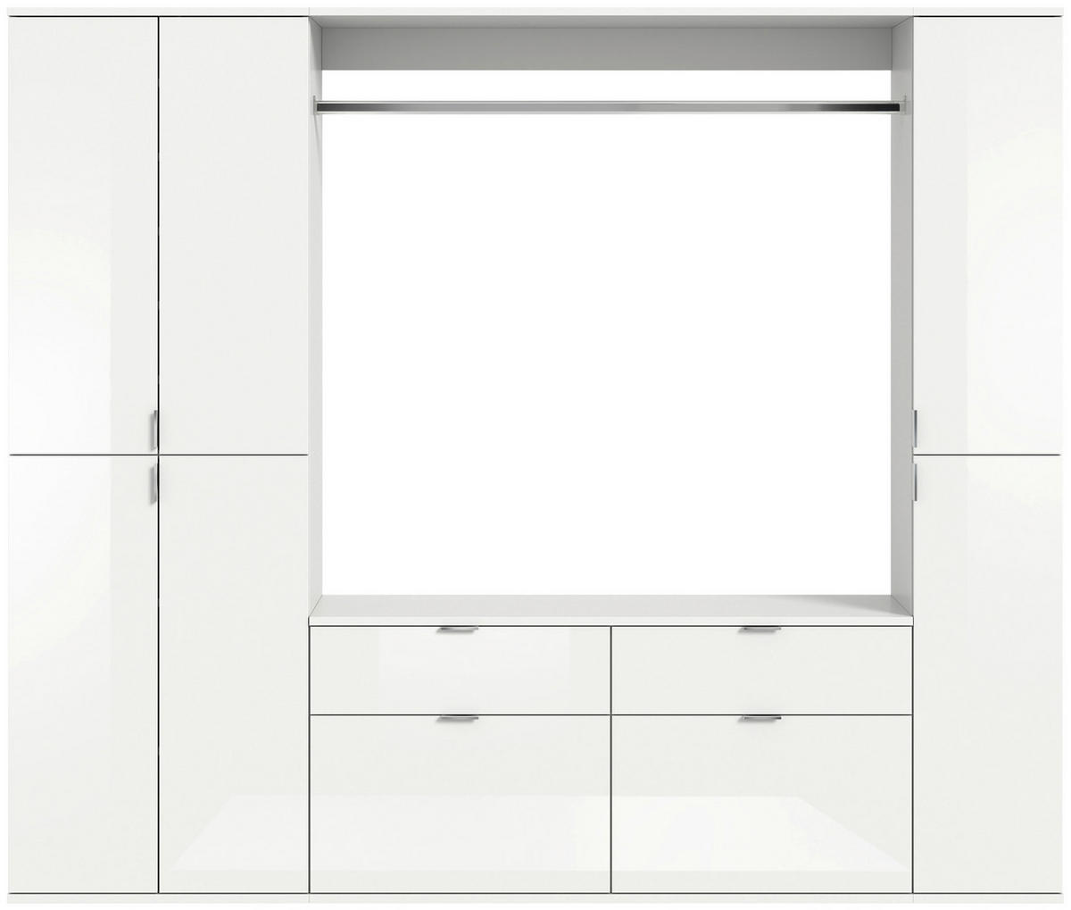PREDSOBA bela, visoki sijaj - bela/visoki sijaj, Moderno, leseni material (212/193/34cm) - MID.YOU