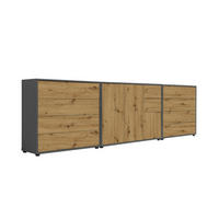 SIDEBOARD  in 263,5/73/33 cm  - Anthrazit/Schwarz, MODERN, Holzwerkstoff (263,5/73/33cm) - MID.YOU