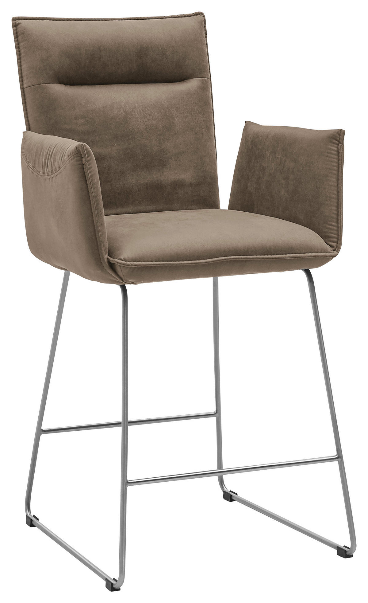 TRESENSESSEL in Schlammfarben, Edelstahlfarben  - Schlammfarben/Edelstahlfarben, Design, Textil/Metall (56/98/62cm) - Valnatura