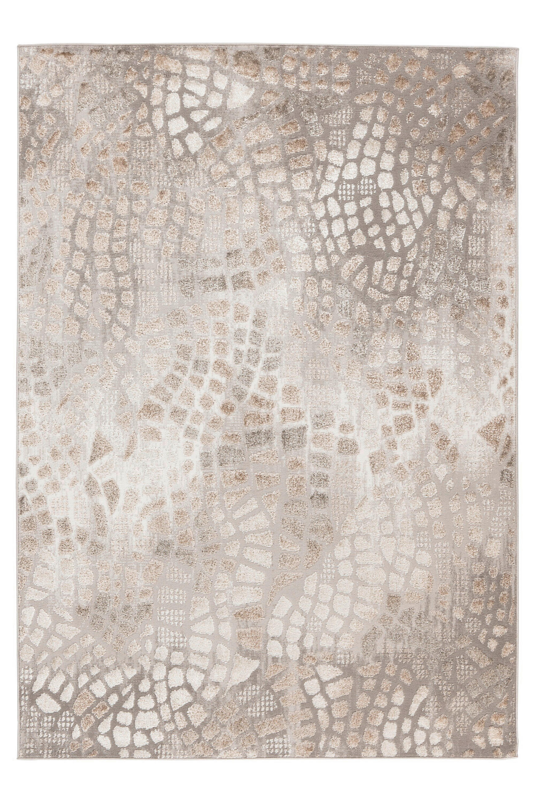 FLACHWEBETEPPICH 120/170 cm Silberfarben, Beige rechteckig  - Beige/Silberfarben, Basics, Textil (120/170cm) - Kayoom