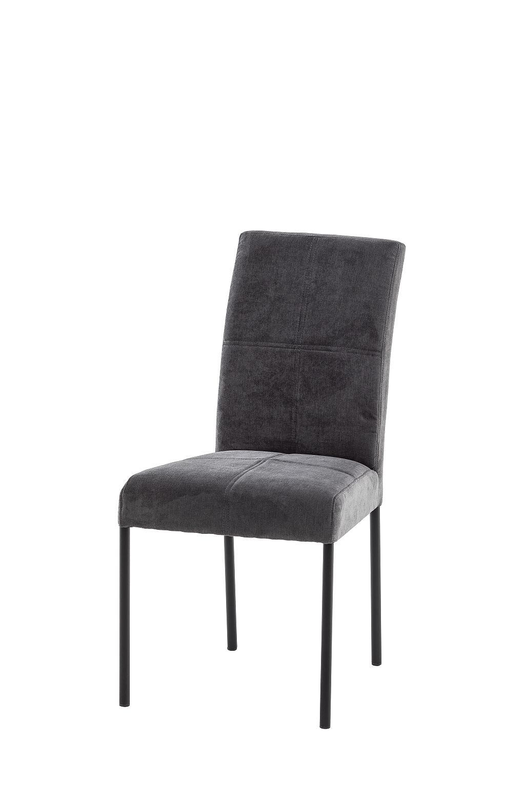 STOL, tekstil, kovina temno siva  - temno siva/črna, Moderno, kovina/tekstil (46/91/61cm) - Carryhome
