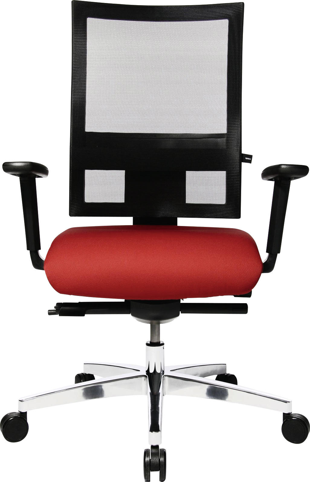 DREHSTUHL Webstoff, Netz Rot, Schwarz  - Rot/Schwarz, Basics, Kunststoff/Textil (48/101-113/48cm) - Topstar