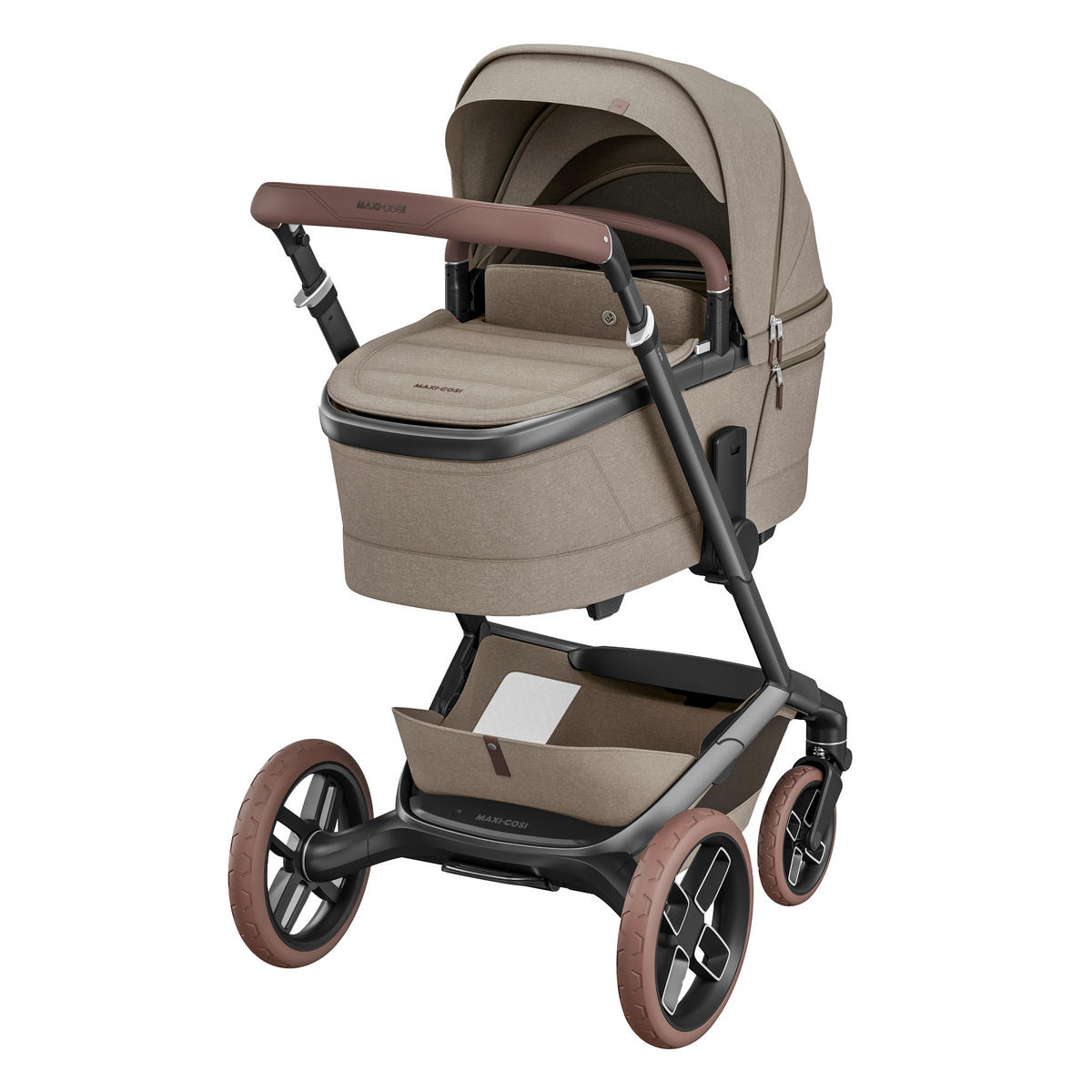 KINDERWAGEN  Fame  Twillic Truffle  - Graubraun/Graphitfarben, Basics, Kunststoff/Textil (61.5/110/95,5cm) - Maxi-Cosi