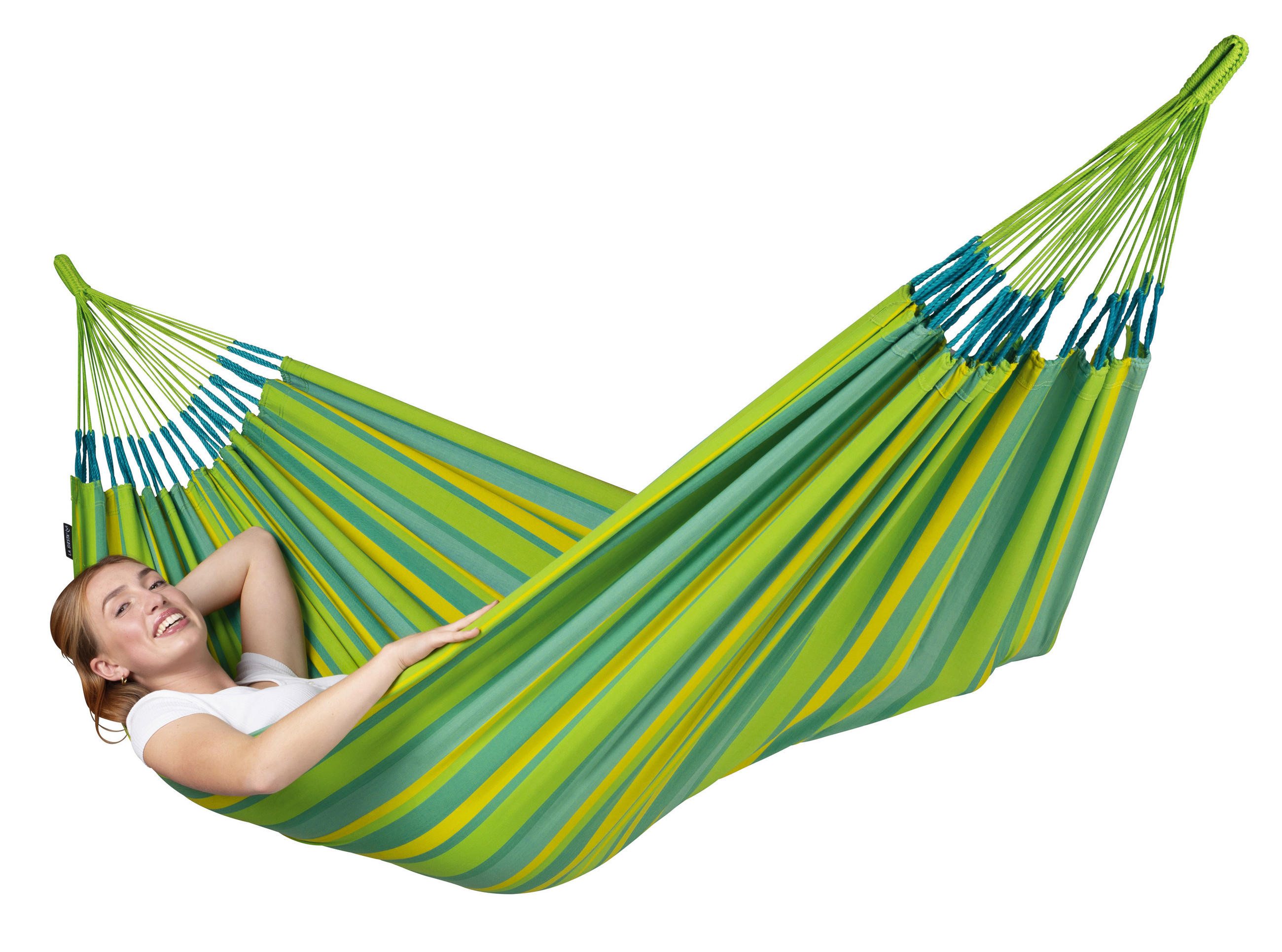 HÄNGEMATTE single outdoor  - Blau/Gelb, KONVENTIONELL, Textil (140/300cm) - La Siesta