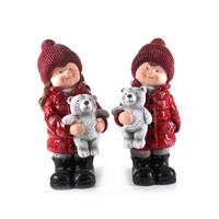 DEKOFIGUR KIND - Rot/Creme, LIFESTYLE, Stein (15/16/36cm) - X-Mas