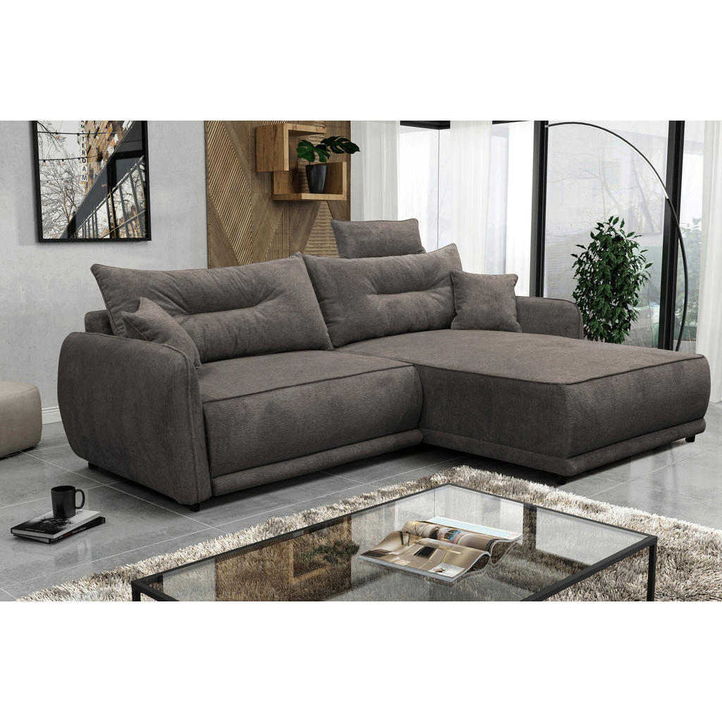 MID.YOU ROHOVÁ SEDAČKA, textil, tmavosivá