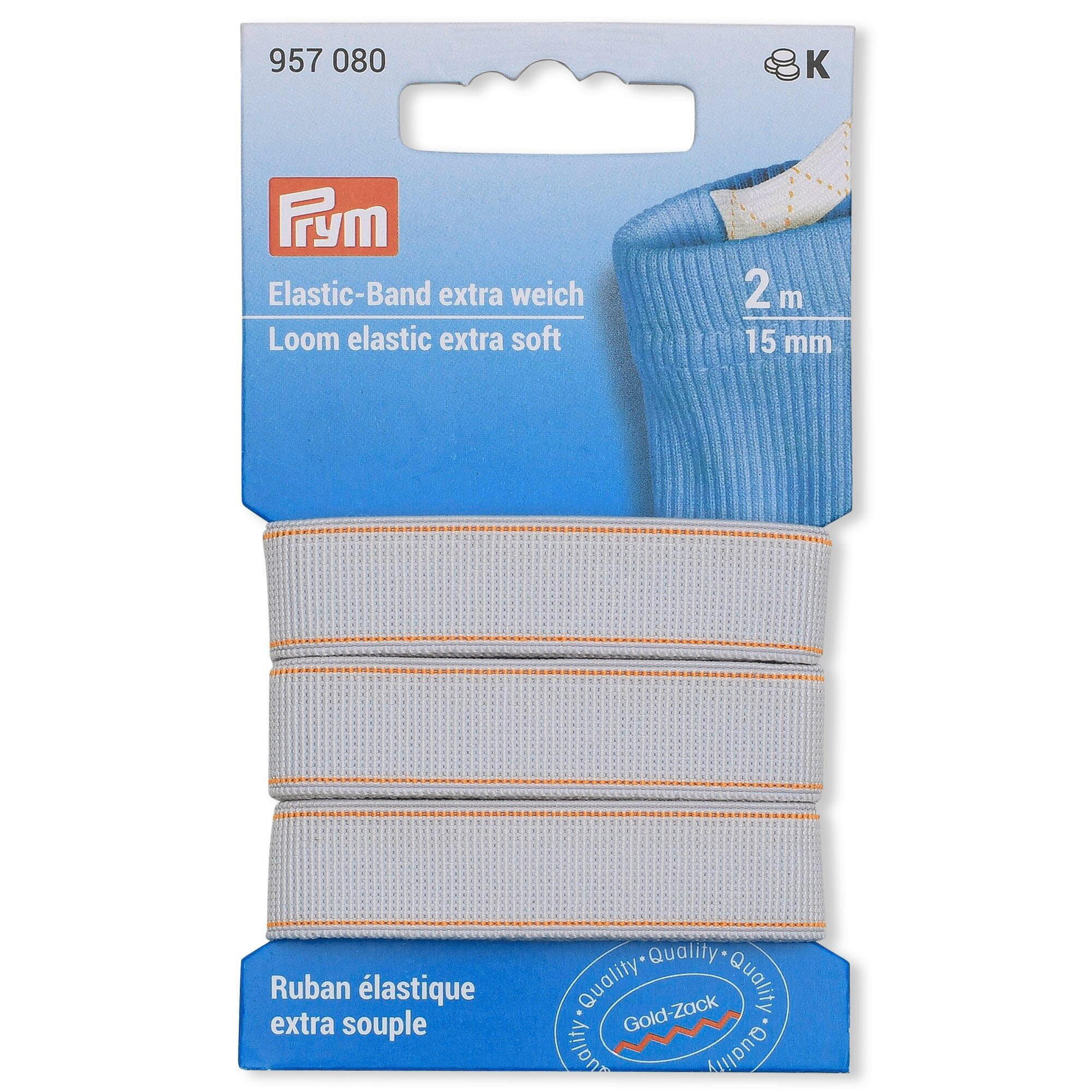 EINZIEHGUMMI - Weiss, Basics, Textil (6.7/11.5cm)