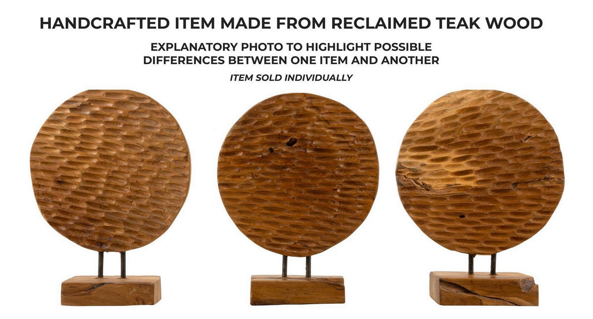 SKULPTUR - Braun, Basics, Holz (30/40/15.5cm)