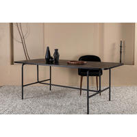 ESSTISCH furniert rechteckig Schwarz  - Schwarz, Design, Holz/Holzwerkstoff (200/90/75cm) - Livetastic