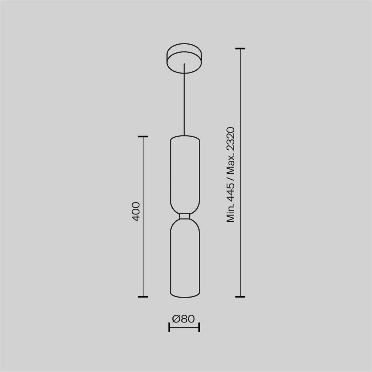 PENDELLAMPA Memory 8/232 cm  - vit/svart, Design, metall/glas (8/232cm) - MAYTONI