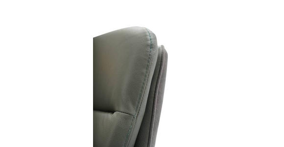 ARMLEHNSTUHL in Eisen Mikrofaser Echtleder pigmentiert - Anthrazit/Schwarz, Design, Leder/Textil (58/89/67cm) - Novel