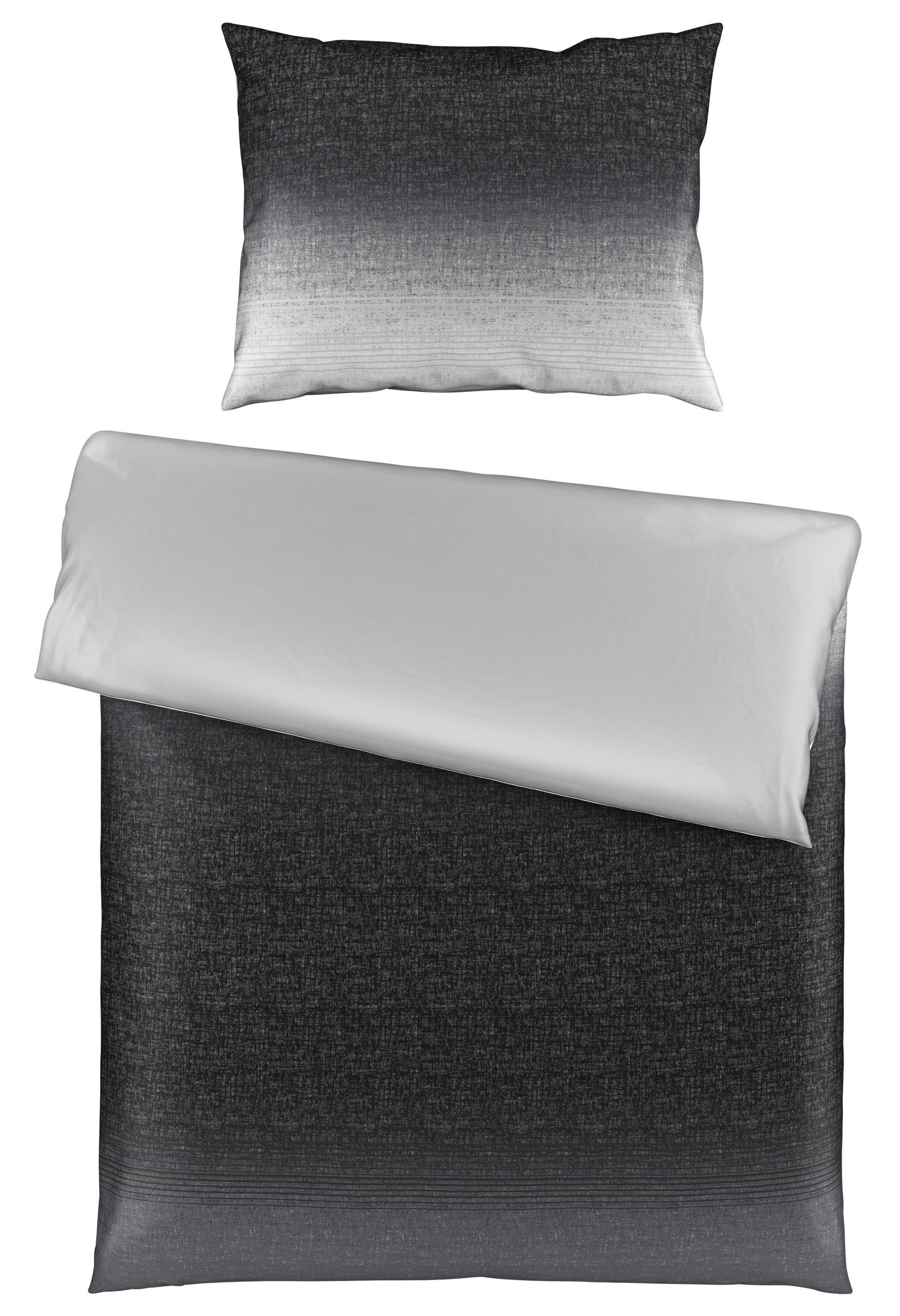 POSTELJINA SA DVA LICA 140/200 cm saten antracit  - antracit, Osnovno, tekstil (140/200cm) - Esposa
