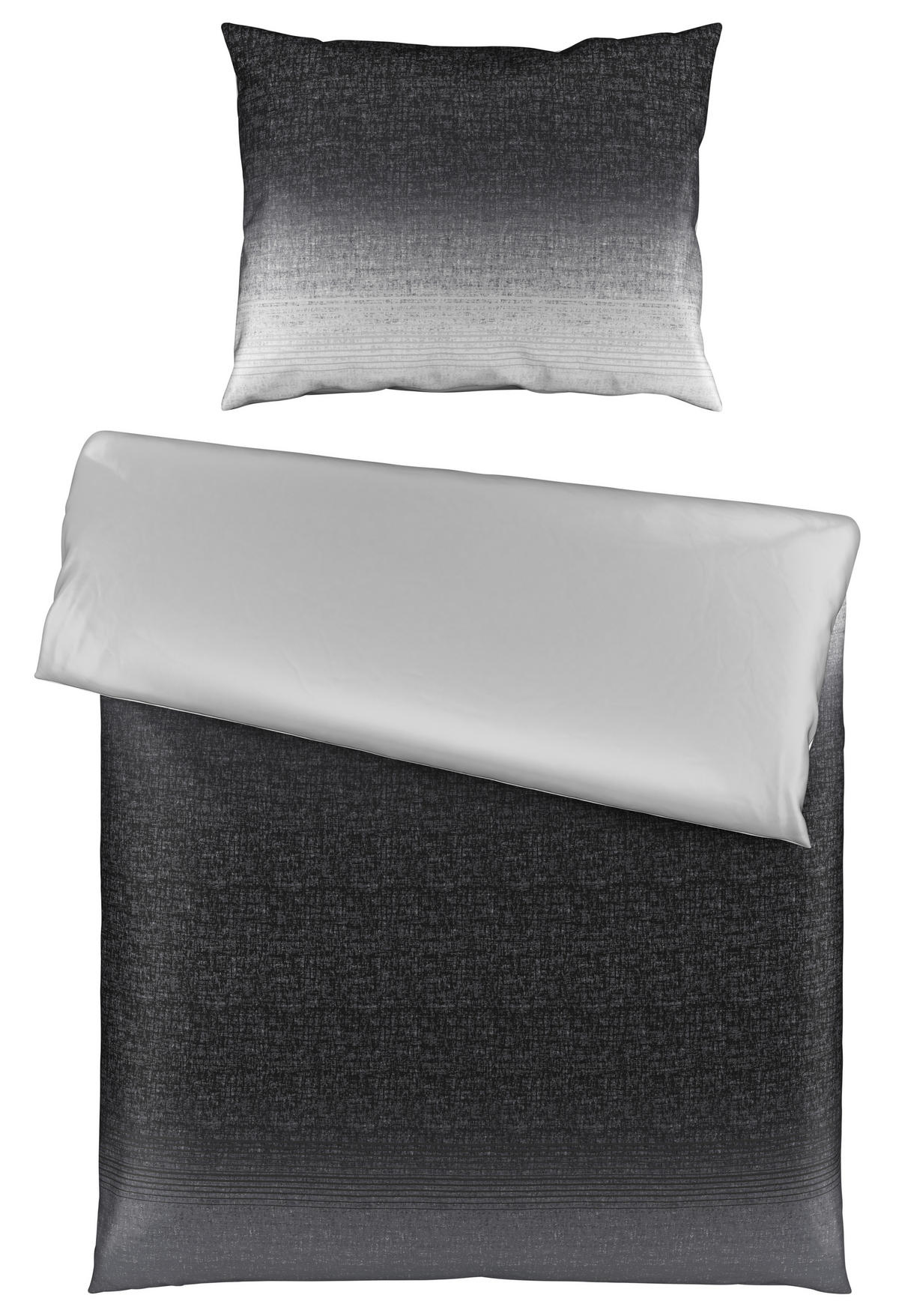 POSTELJINA SA DVA LICA 140/200 cm saten antracit  - antracit, Osnovno, tekstil (140/200cm) - Esposa