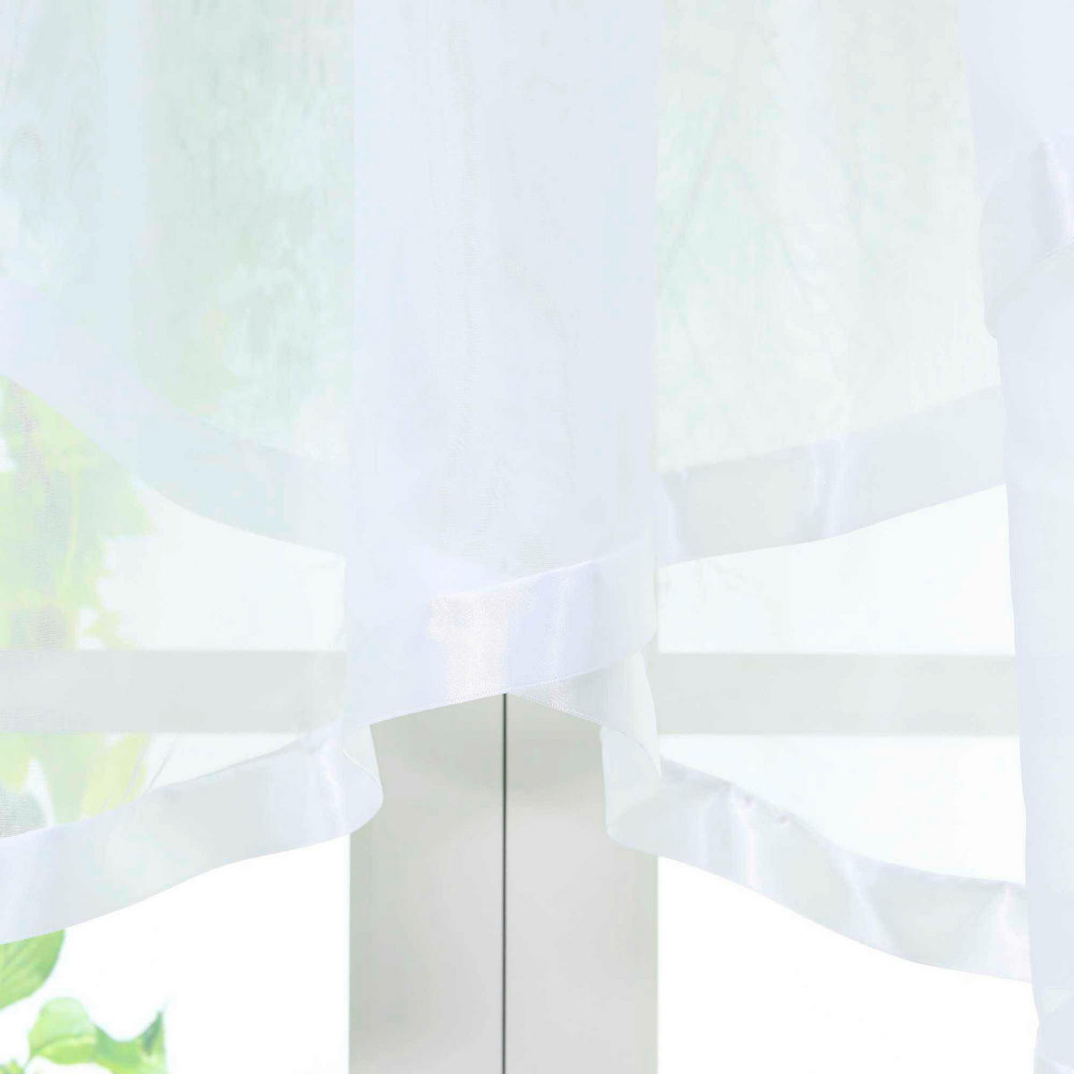 KURZGARDINE   300/120 cm   - Weiß, Basics, Textil (300/120cm) - Joyswahl