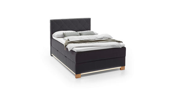 BOXSPRINGBETT 140/200 cm  in Anthrazit  - Anthrazit, Design, Holz/Holzwerkstoff (140/200cm) - Xora