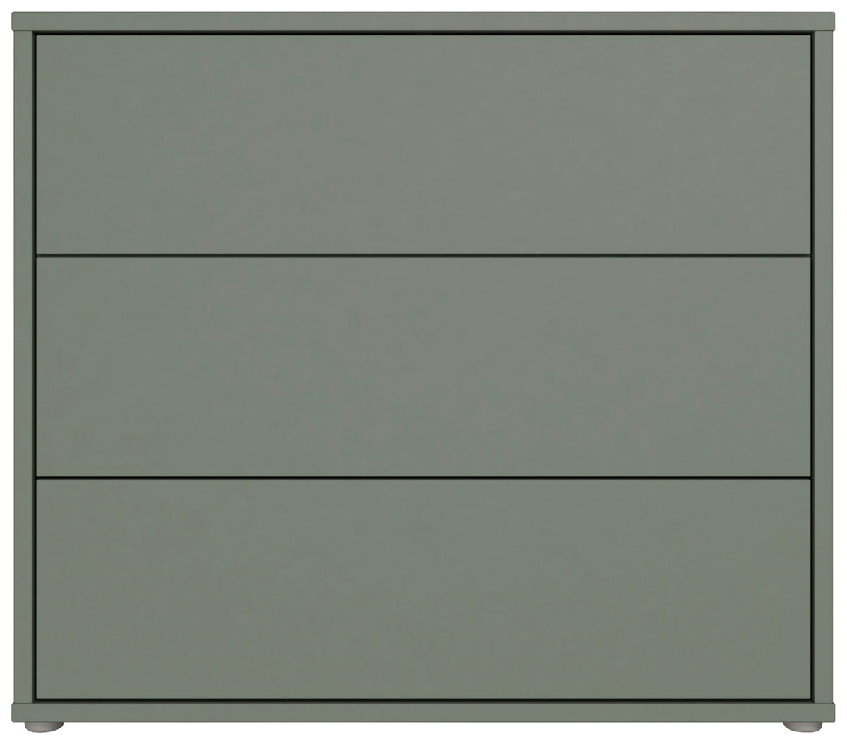 KOMMODE , 95/83/42 cm, 3 Schublade(n)  - Salbeigrün/Silberfarben, Trend, Holzwerkstoff/Kunststoff (95/83/42cm) - Carryhome
