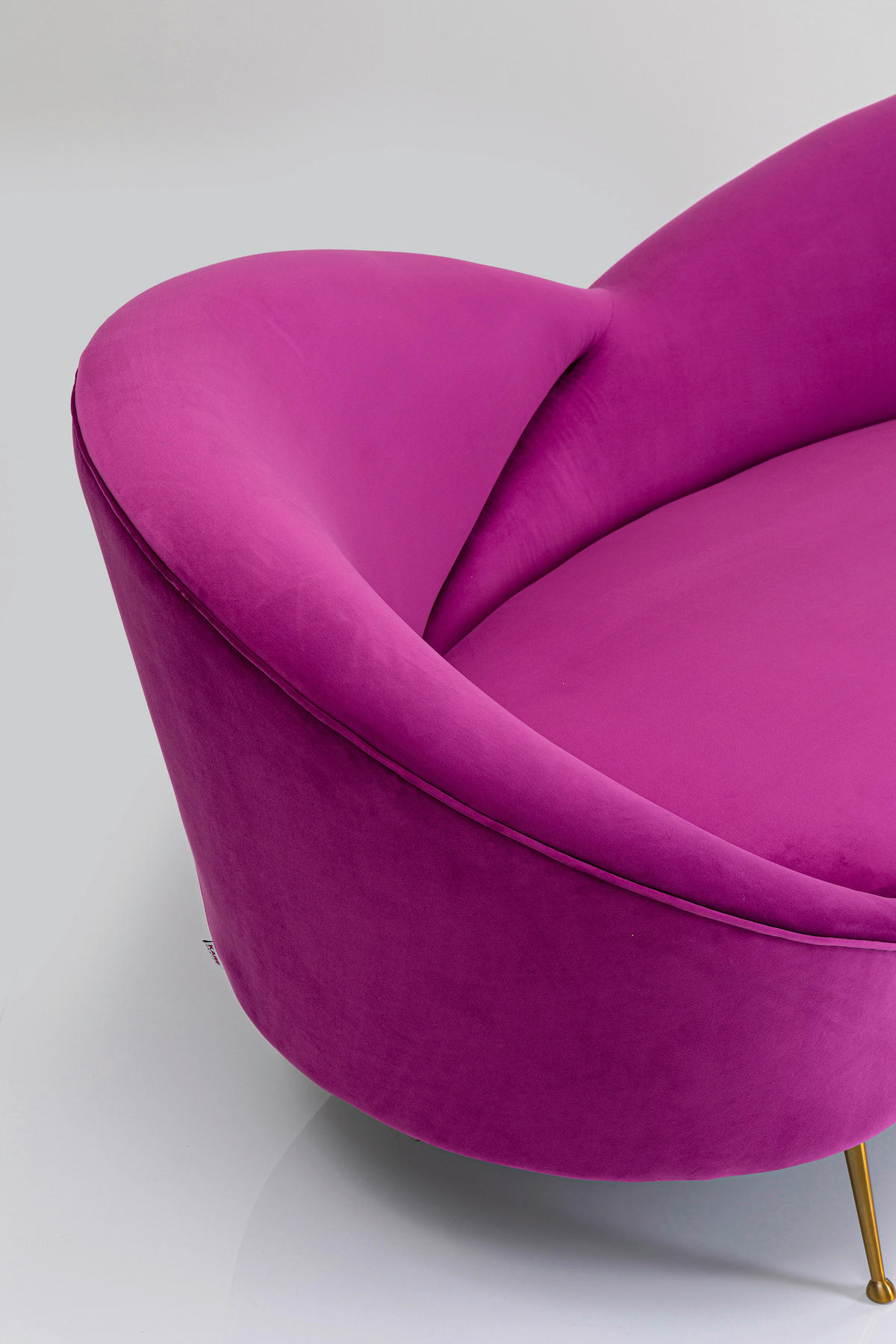 3-SITZER-SOFA Samt Lila  - Lila, Design, Textil/Metall (232/83/104cm) - Kare-Design