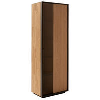 VITRINE  in massiv Kerneiche Eichefarben - Eichefarben/Anthrazit, Design, Glas/Holz (67/197/42cm) - Schöner Wohnen