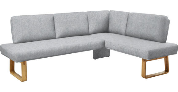 ECKBANK 280/174 cm in Eichefarben, Hellgrau - Eichefarben/Hellgrau, Design, Holz/Textil (280/174cm) - Dieter Knoll