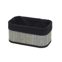 Cutie Pentru Etajeră 24/14/12 cm   - negru/gri, Basics, lemn/textil (24/14/12cm) - Ambia Home