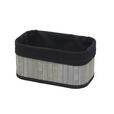 REGALKORB 24/14/12 cm   - Schwarz/Grau, Basics, Holz/Textil (24/14/12cm) - Ambia Home