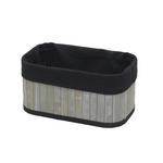 REGALKORB 24/14/12 cm   - Schwarz/Grau, Basics, Holz/Textil (24/14/12cm) - Ambia Home