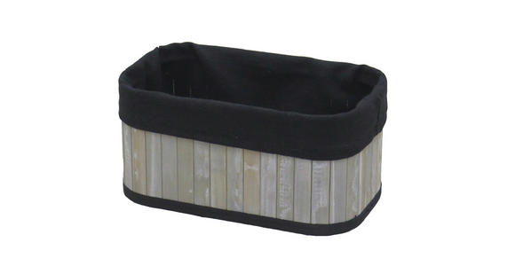 REGALKORB 24/14/12 cm   - Schwarz/Grau, Basics, Holz/Textil (24/14/12cm) - Ambia Home