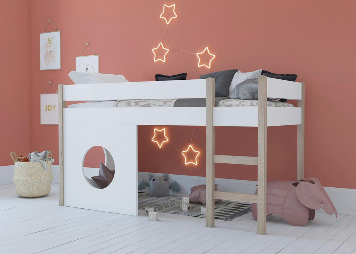 BETTSEITEN  in  - Weiß, Design, Holzwerkstoff (90/90/2,5cm) - Livetastic