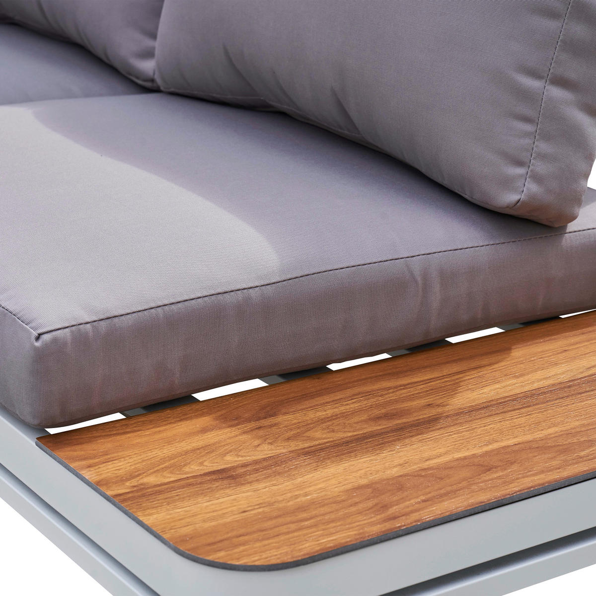 JEDÁLENSKÁ TERASOVÁ SÚPRAVA 3-dielne, kov - hnedá/biela, Basics, kov (226/157/65cm) - Ambia Garden