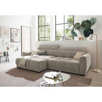 ECKSOFA HUNTER Sandfarben Mikrofaser  - Sandfarben/Schwarz, Basics, Kunststoff/Textil (170/297cm) - Livetastic