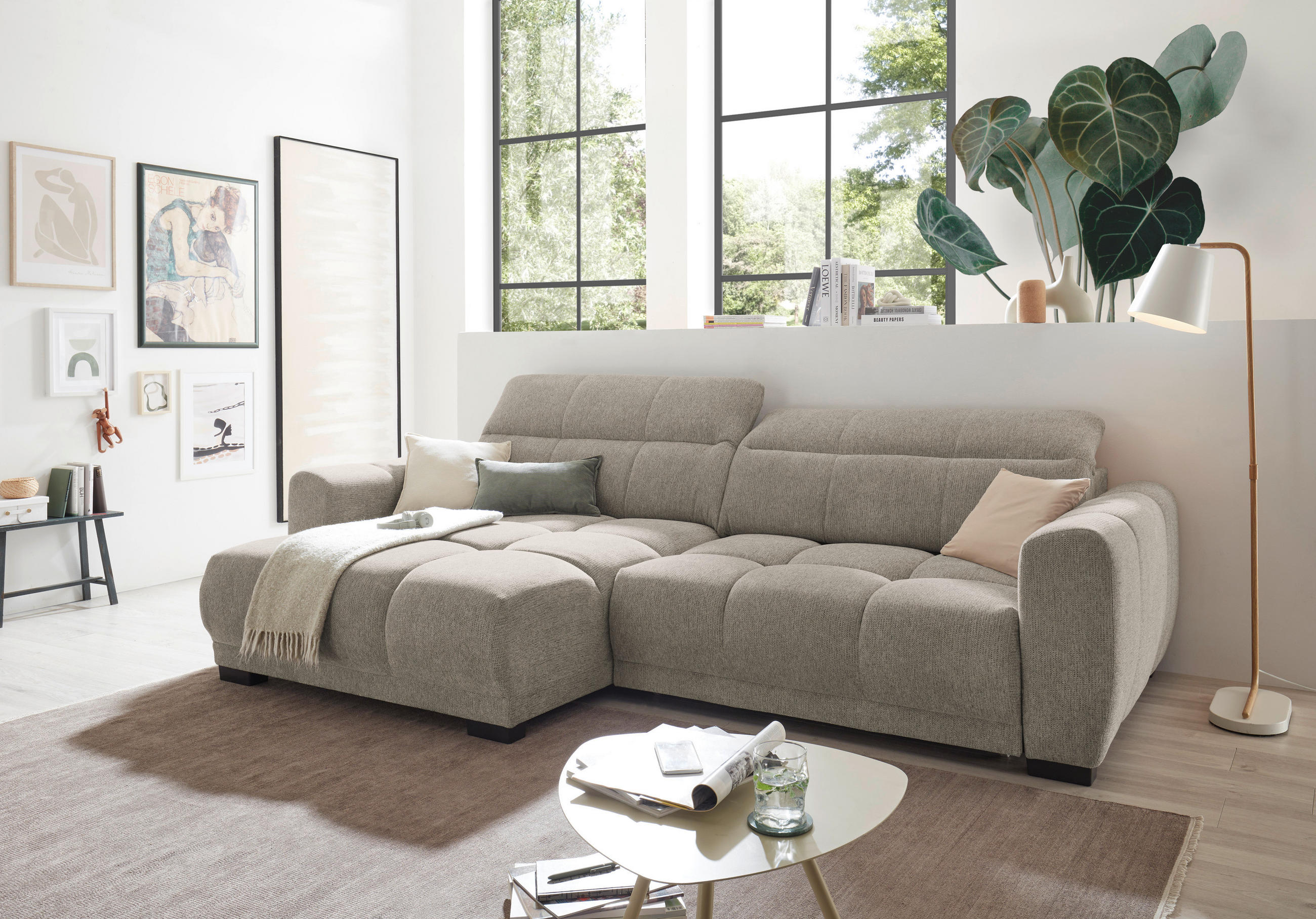 Livetastic ROHOVÁ SEDAČKA, textil, pískové barvy