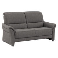2,5-SITZER  in Flachgewebe Dunkelbraun  - Dunkelbraun/Alufarben, KONVENTIONELL, Textil/Metall (172/96/93cm) - Beldomo Premium