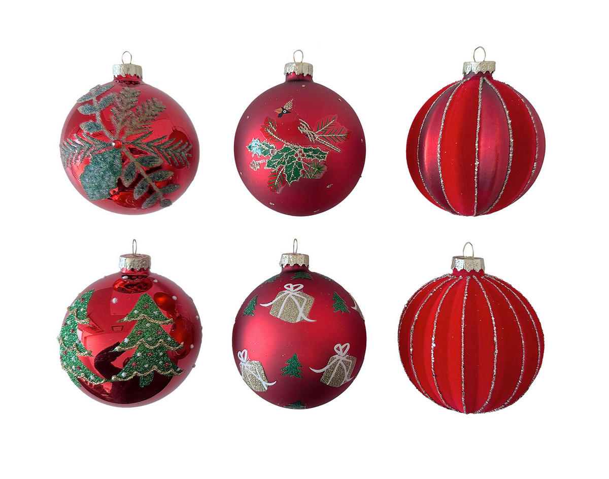 VIANOČNÁ GUĽA   - zlatá/zelená, Lifestyle, kov/plast (8cm) - X-Mas