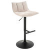 BARHOCKER Webstoff Beige Eisen Sitzfläche 360° drehbar  - Beige/Schwarz, MODERN, Textil/Metall (46/87-108/52cm) - MID.YOU