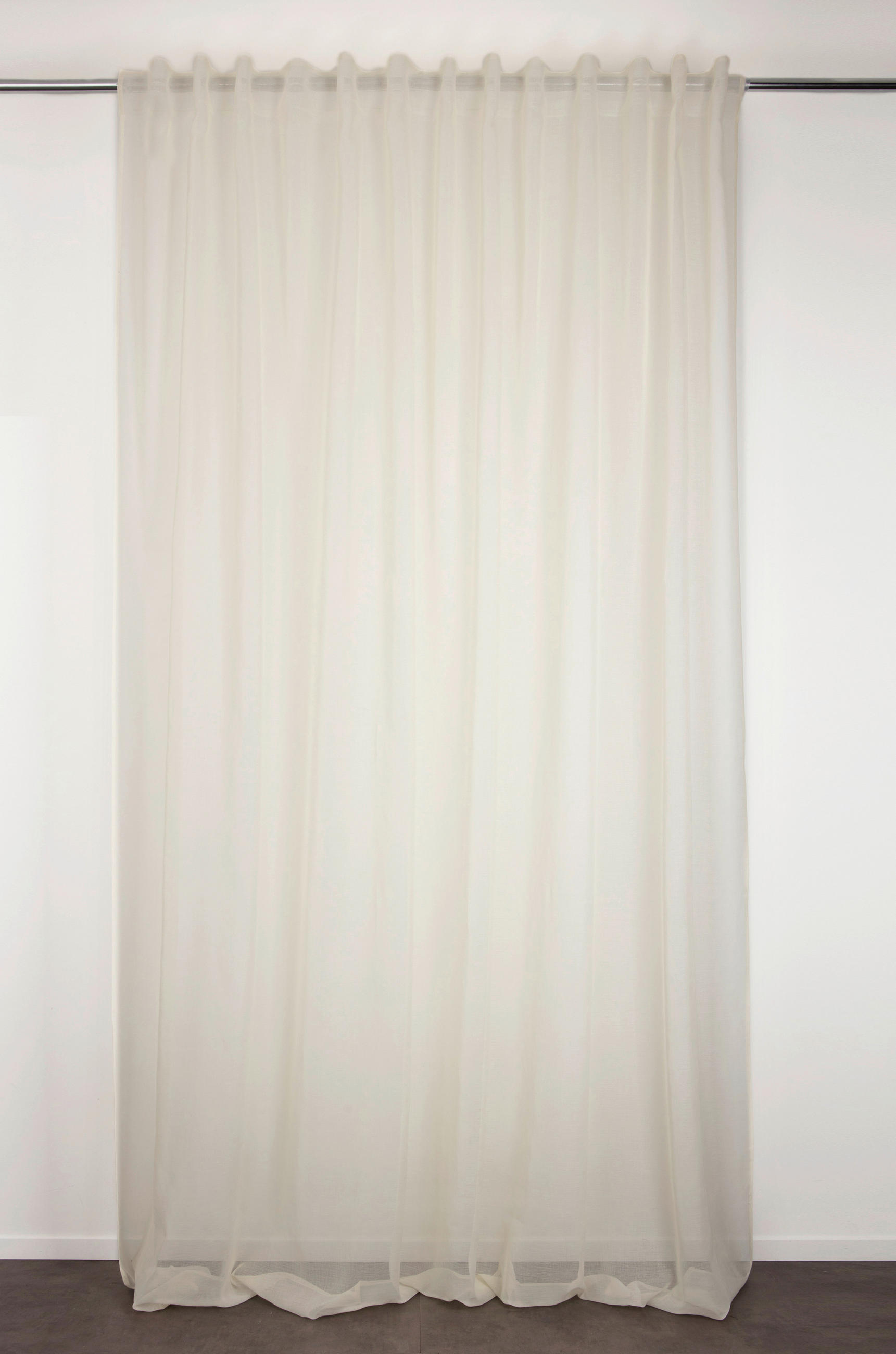 FERTIGVORHANG  transparent   280/300 cm  - Elfenbein, Basics, Textil (280/300cm)