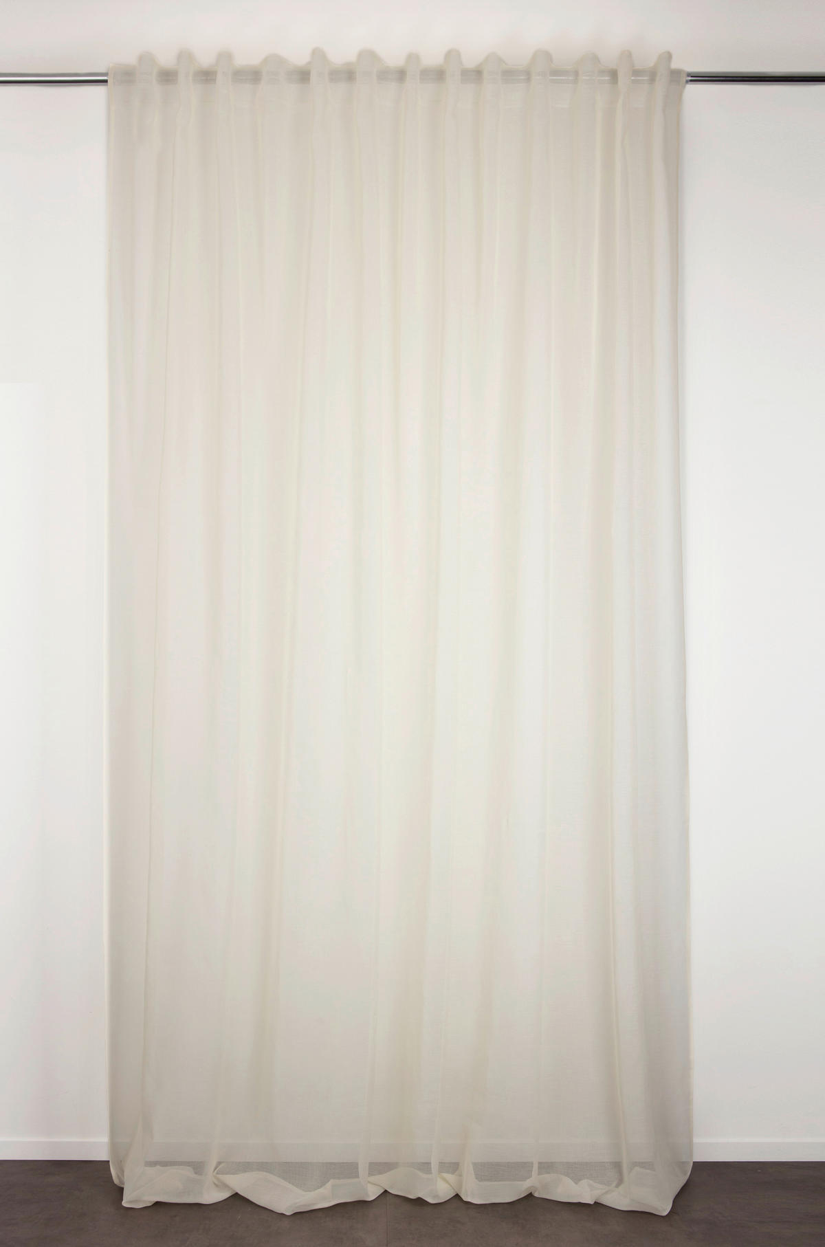 FERTIGVORHANG  transparent   280/300 cm  - Elfenbein, Basics, Textil (280/300cm)